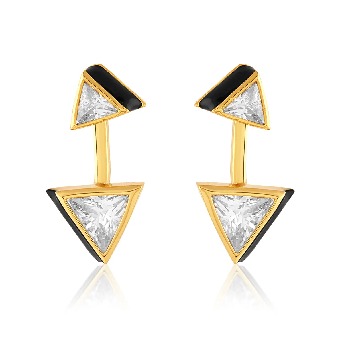 Black Triangles Earrings