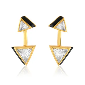 Black Triangles Earrings