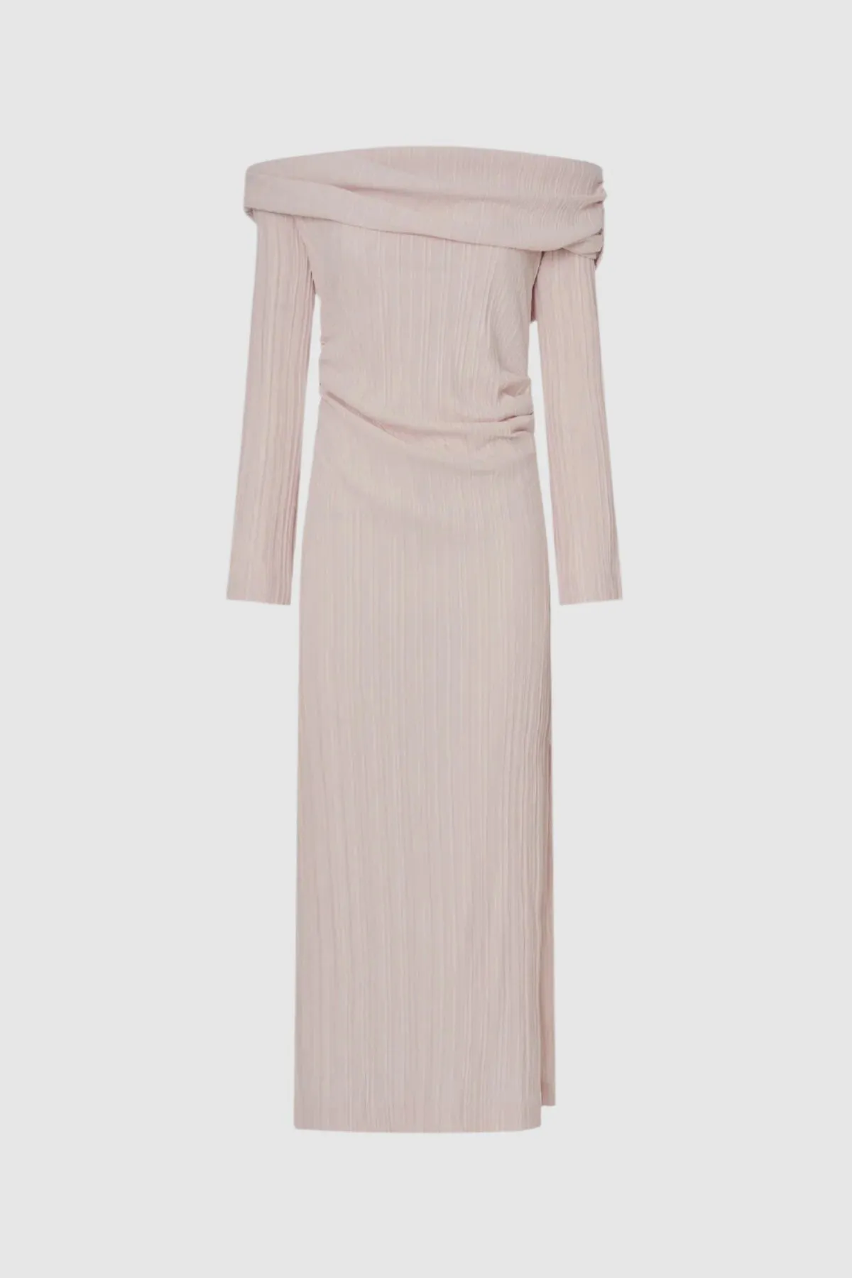 Camilla and Marc Shaw Off Shoulder Dress in Ice Pink