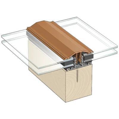 Capex Snap Down (10-25mm) Glazing Bar (2m) - Brown