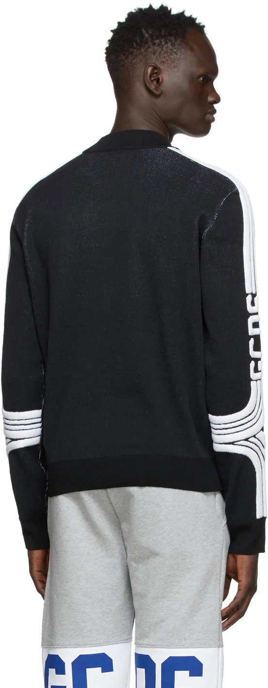 GCDS Black Fitted Sweatshirt