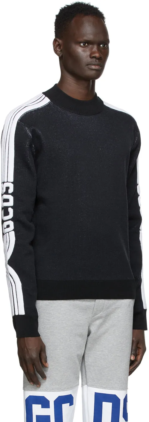 GCDS Black Fitted Sweatshirt