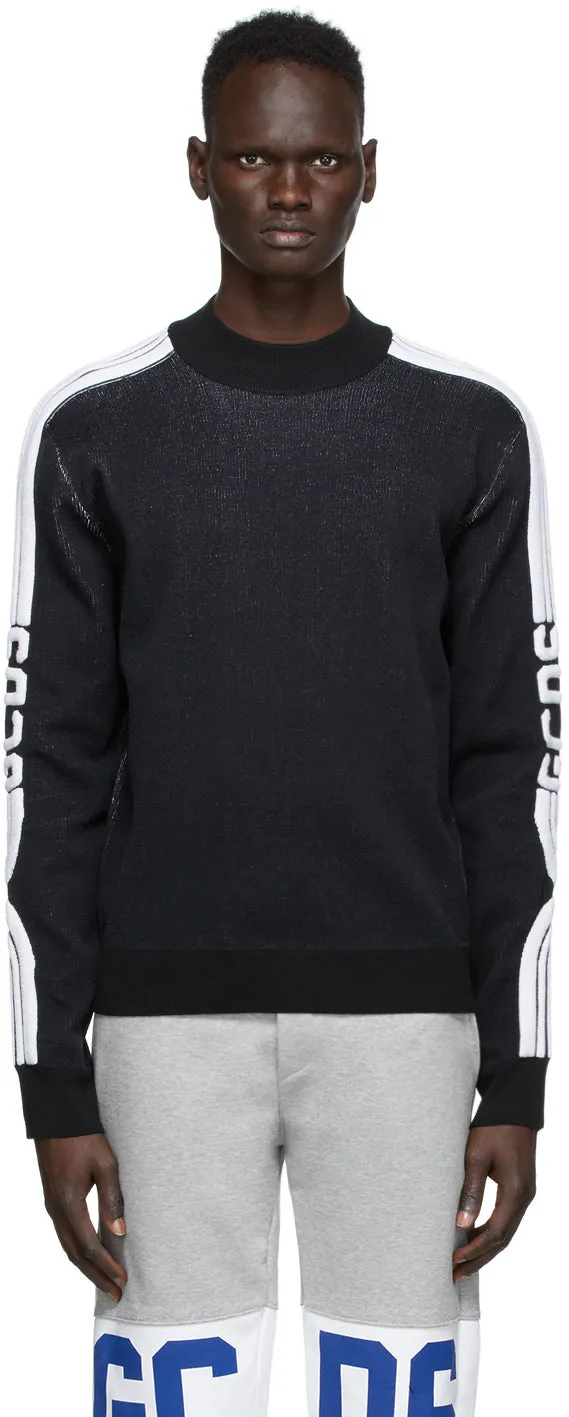 GCDS Black Fitted Sweatshirt