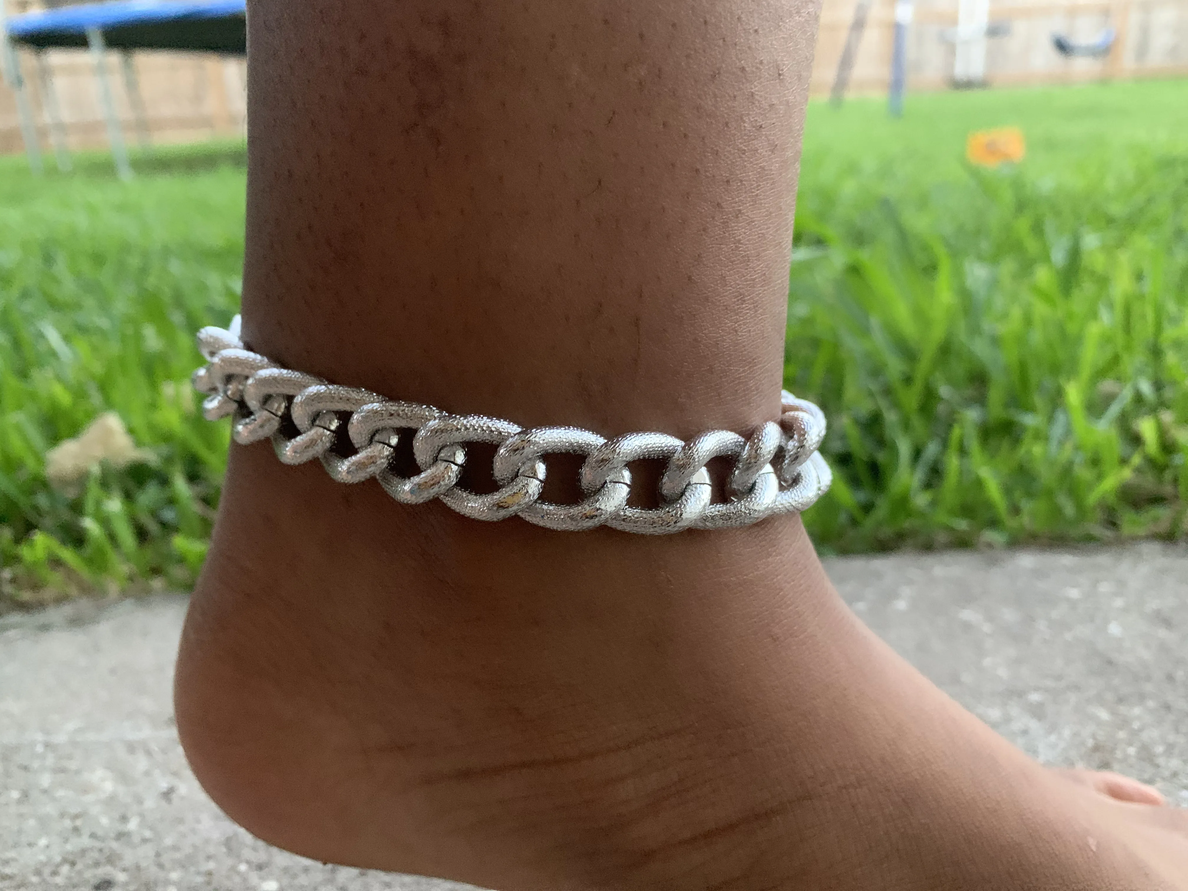 Gold Tone Chunky Chain Anklet