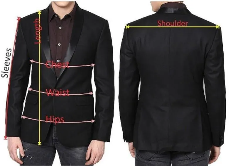 Luxury Men Suits Slim Fit Groom Tuxedos Wedding Prom Tailored Double Vent