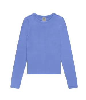 Max Fitted Long Sleeve Tee in Flore Blue