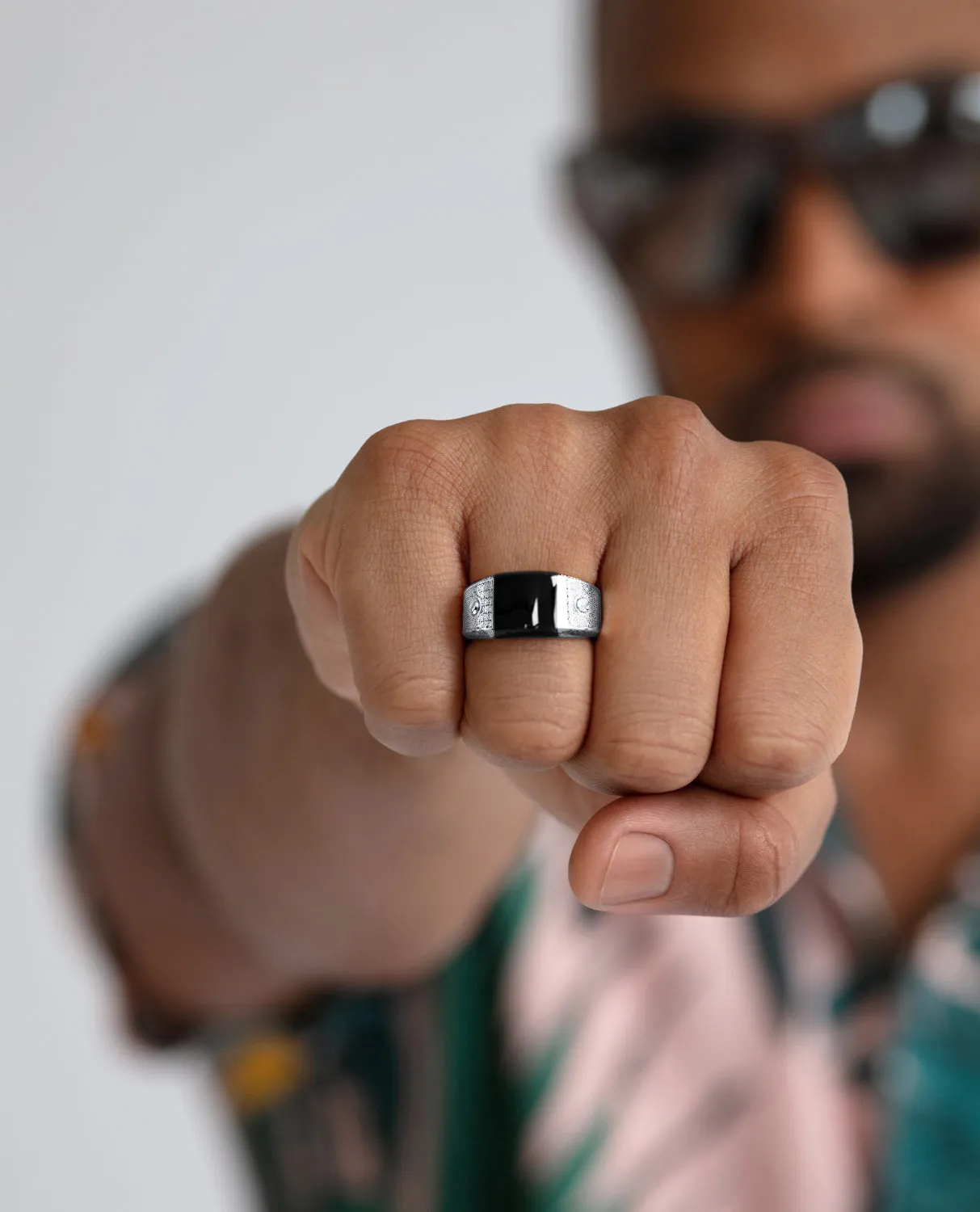 MONTANA Gold Signet Ring with 1.25ct Black Onyx and Diamonds