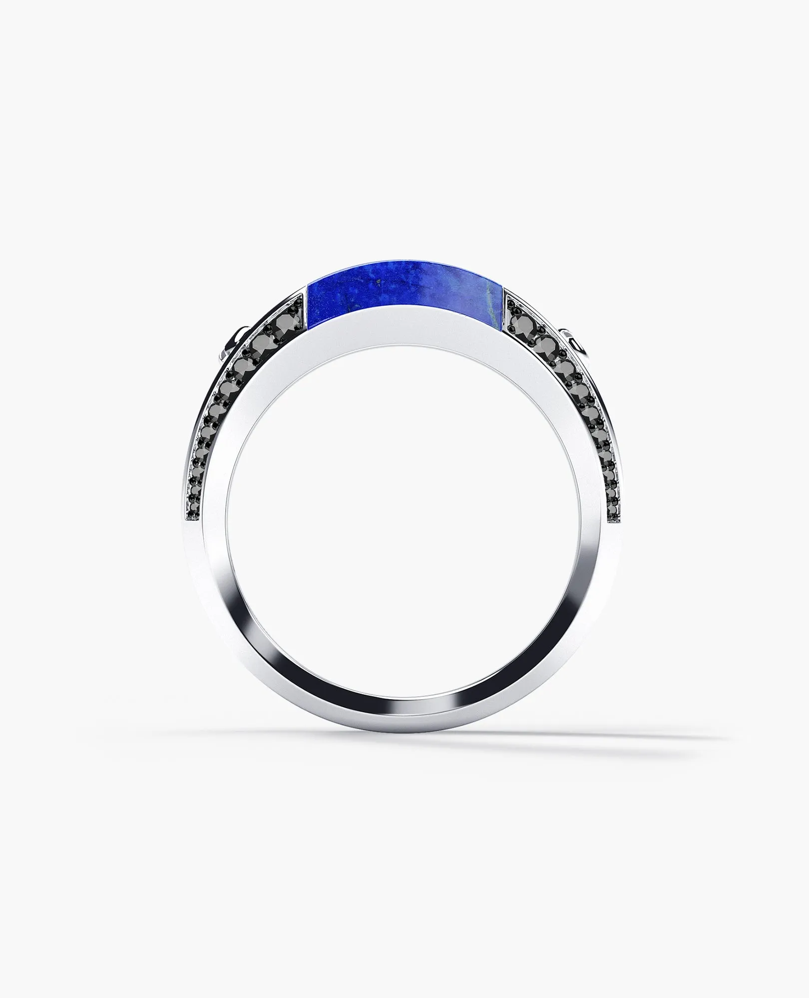 MONTANA Gold Signet Ring with 1.25ct Lapis and Black Diamonds