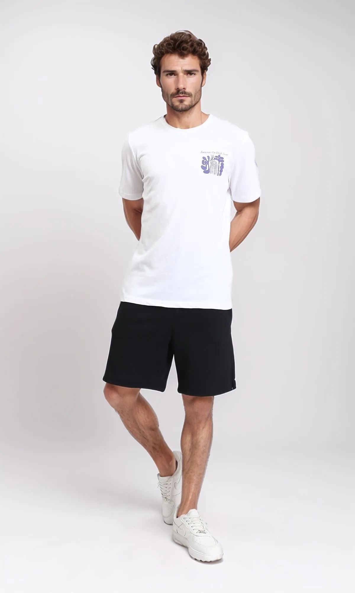 R208971 - Slip On Regular Fit Round Neck Tee - White
