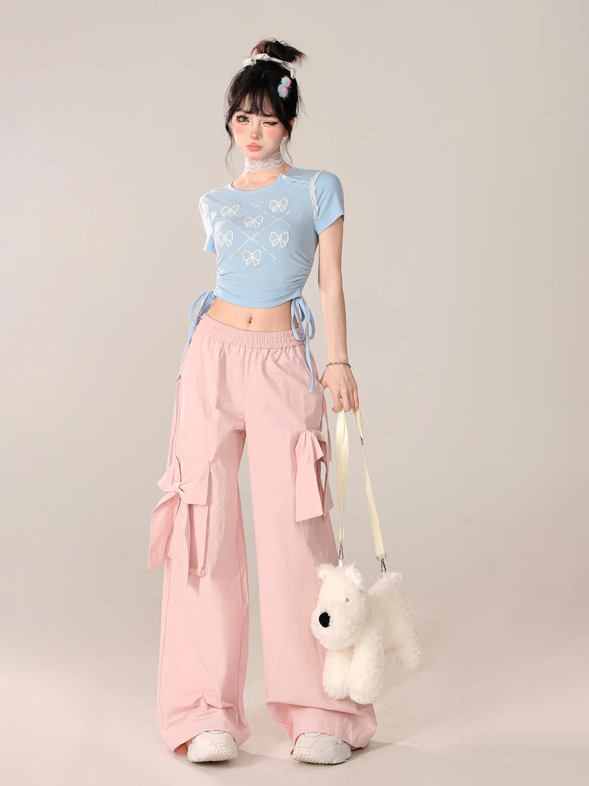 Ribbon Short Fit Sweet Slim Top