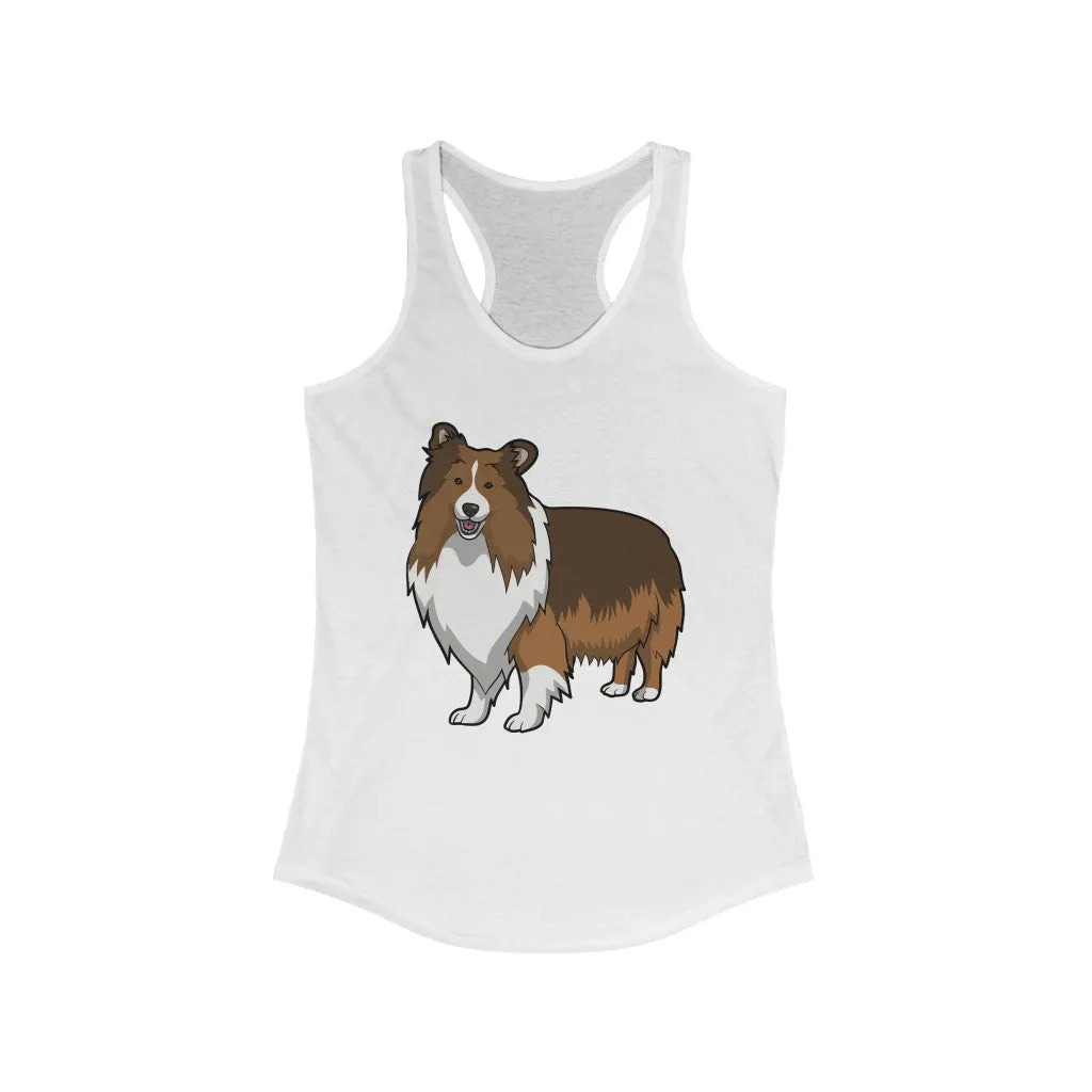 Shetland Sheepdog Women's Ideal Racerback Tank