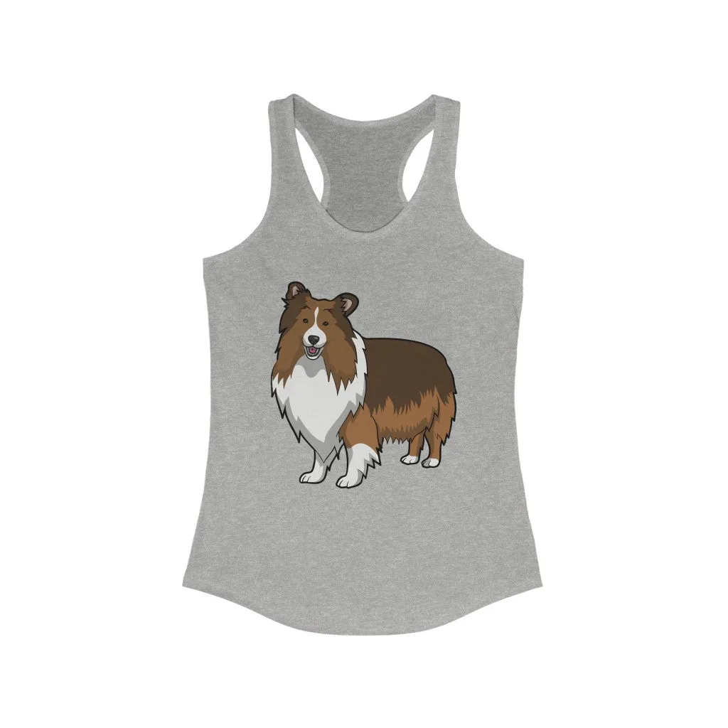 Shetland Sheepdog Women's Ideal Racerback Tank