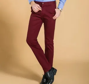 Slim Fit Dress Pant Burgundy