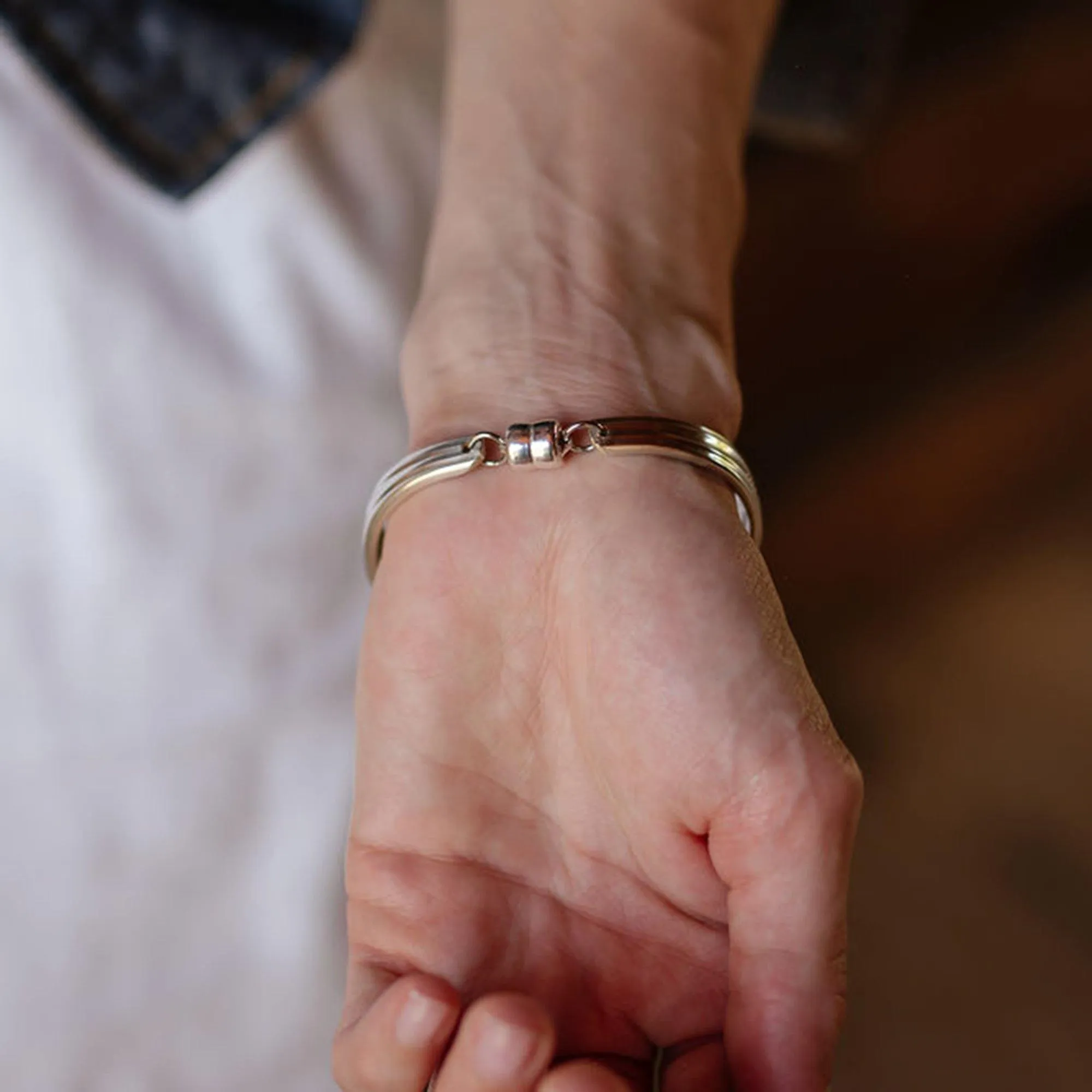 Spring Garden 1947 Antique Silverware Bracelet
