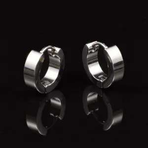 Steel Huggies Earrings 'Guzzi'