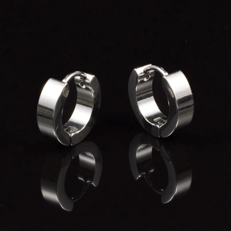 Steel Huggies Earrings 'Guzzi'