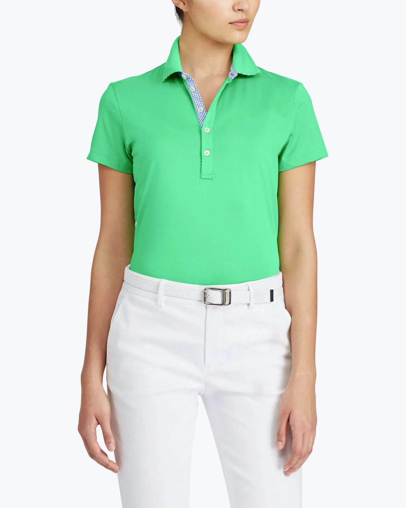Tailored Fit Mesh-Panel Polo