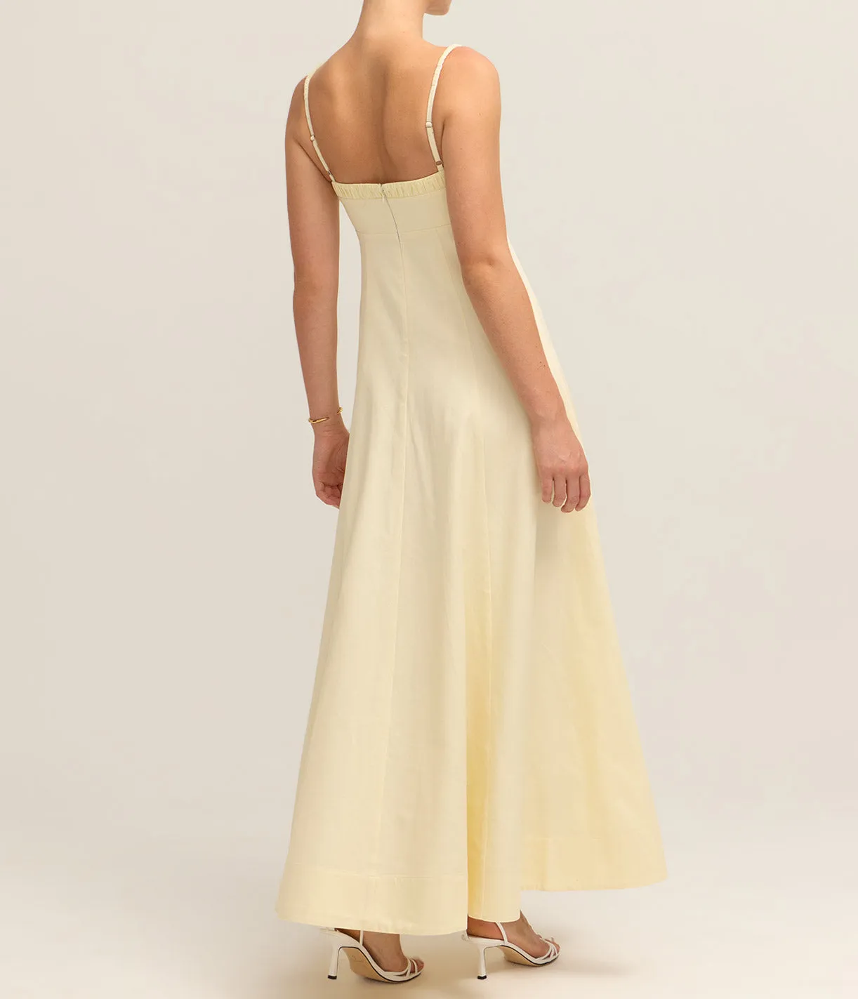 Theron Midi Dress in Butter
